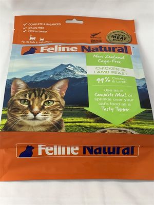 L'emballage alimentaire pour animaux de compagnie d'impression fait sur commande met en sac le fond plat de Matt