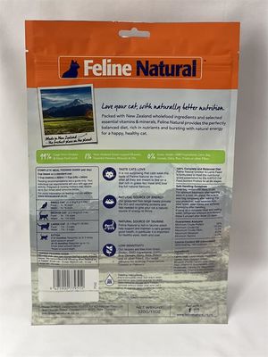 L'emballage alimentaire pour animaux de compagnie d'impression fait sur commande met en sac le fond plat de Matt