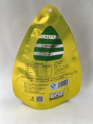 Mylar métallisé tiennent l'impression adaptée aux besoins du client formée libre de sacs pour le casse-croûte sec