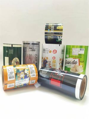 Emballage alimentaire de film de Rolls stratifié imprimé par feuille de plastique pour le casse-croûte