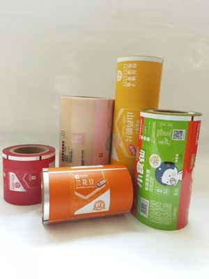 Emballage alimentaire de film de Rolls stratifié imprimé par feuille de plastique pour le casse-croûte
