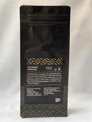 Poche faite sur commande d'emballage de café d'emballage de logo 120 microns avec la valve