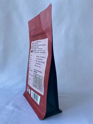 Surface UV de bec de poches d'emballage alimentaire de casse-croûte métallisée avec une tirette latérale