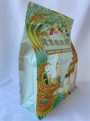 La nourriture claire de fond plat de fenêtre met en sac la coutume libre 480g en métal imprimée