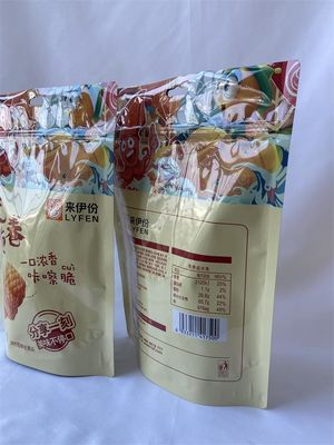 Le plastique de catégorie comestible tiennent les sacs refermables de la poche 100g kraft