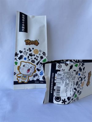 Plastique blanc de sachets de papier d'emballage de gousset latéral d'OIN stratifié écologique