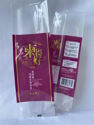 surface de lustre de poche d'emballage de riz de soudure à chaud de sac d'emballage du riz 1kg