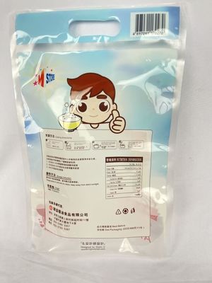 impression faite sur commande en plastique de sac d'emballage du riz 2kg avec le trou de poignée
