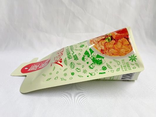 Le plastique fait sur commande d'impression tiennent la couleur de la poche CMYK pour le café de casse-croûte