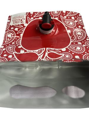 Sac matériel de NY dans le bavoir de empaquetage liquide de boîte avec le bec pour le jus de pomme