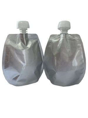 Folie d'aluminium transparente en forme de poche en forme de tuyau rétortable