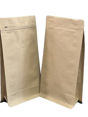 Sacoche d'emballage de café de 500 g avec papier kraft brun pour le café