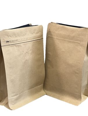 OEM Sacs à café à fond plat avec excellent affichage Ziplock à sens unique 100g-1kg