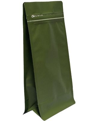 Matériau en aluminium PE Sac à soupape à fond plat Pour emballage de café 500g