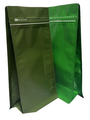 Matériau en aluminium PE Sac à soupape à fond plat Pour emballage de café 500g