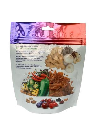 Barrière Mylar Stand Up sac fermeture à glissière Imprimé sur mesure Impression numérique alimentaire