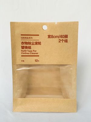 Poche à fond plat sur mesure avec gravure d'impression de papier kraft écologique