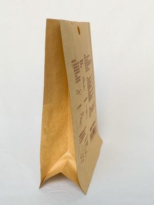Poche à fond plat sur mesure avec gravure d'impression de papier kraft écologique