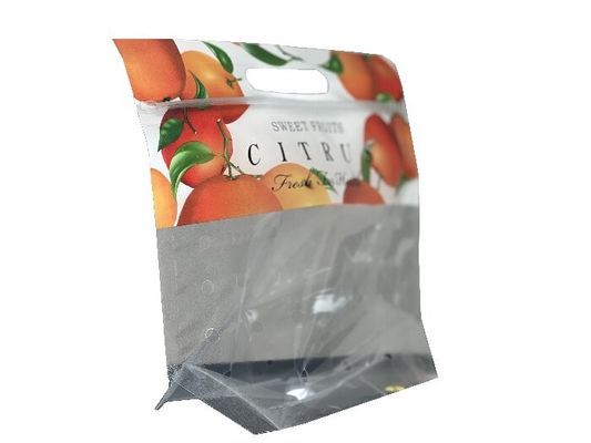 Emballage alimentaire personnalisé Sac fermeture à glissière debout pour les fruits avec trou de perforation