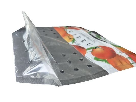 Emballage alimentaire personnalisé Sac fermeture à glissière debout pour les fruits avec trou de perforation