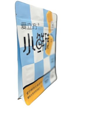 Poches à fermeture à glissière à fond quadrilatéral pour emballage alimentaire