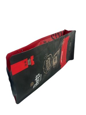 Sacs à café à fond plat personnalisables avec fermeture à glissière à sens unique