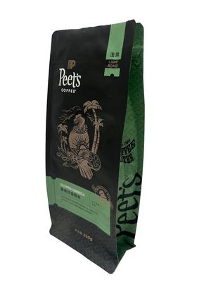 Sacoche à café laminée en papier métallisé d'une capacité de 100 g à 1 kg