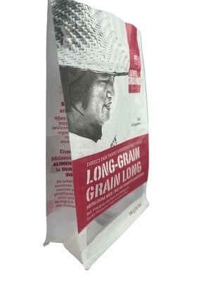 Couleurs CMYK Kraft Stand Up Pair Sacs d'emballage avec fenêtre et fermeture à glissière