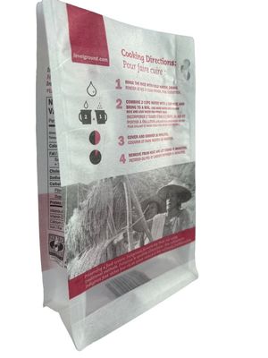 Couleurs CMYK Kraft Stand Up Pair Sacs d'emballage avec fenêtre et fermeture à glissière