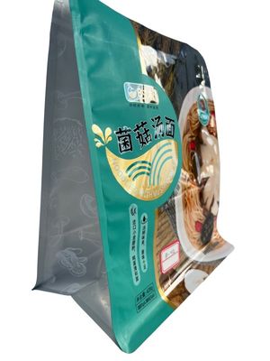 Sacoche à fond plat avec fermeture à glissière imprimée sur mesure PET / VMPET / PE