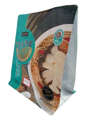 Sacoche à fond plat avec fermeture à glissière imprimée sur mesure PET / VMPET / PE